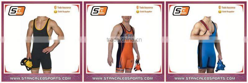 Stan Caleb new arrival custom your own design sublimation camo wrestling suit, wrestling singlets