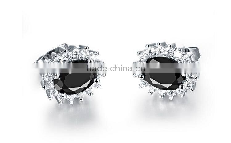 KSTONE Newest Oval Big Diamond Stud Earrings For Women