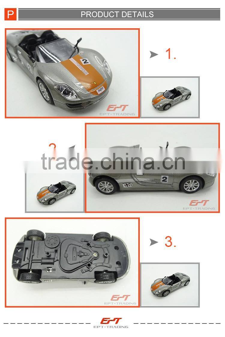1/43 models car diecast car toy with light for kids
