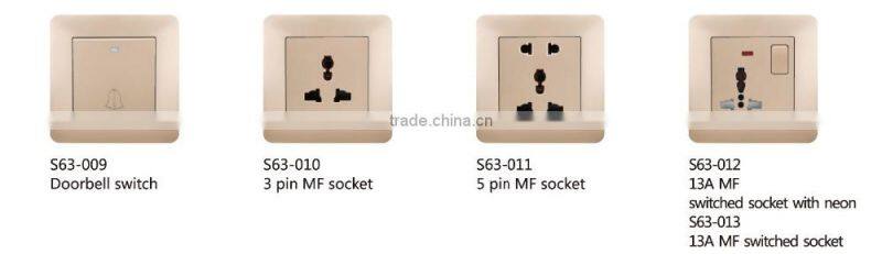 5 pin MF(Muti-Function) Outlet Universal wall switch and socket