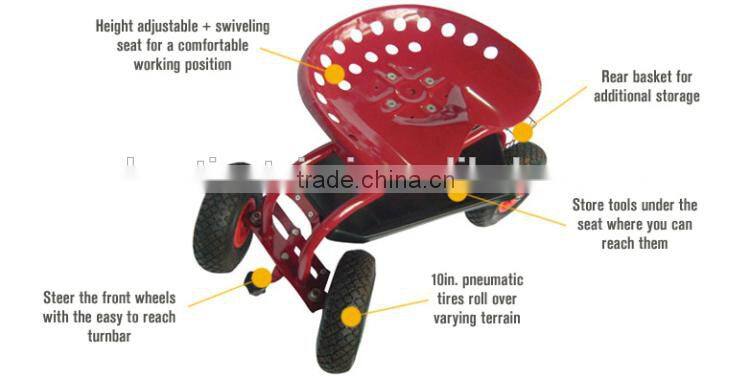 Garden tractor seat cart