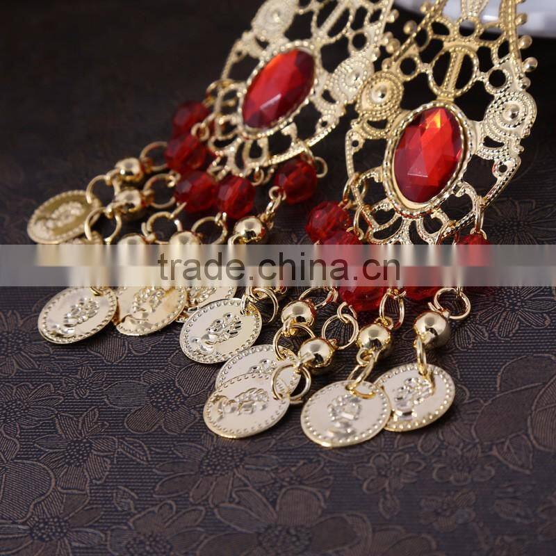 NEW National Wind retro earrings Belly Dance Latin dance diamond earrings YIWU factory wholesale