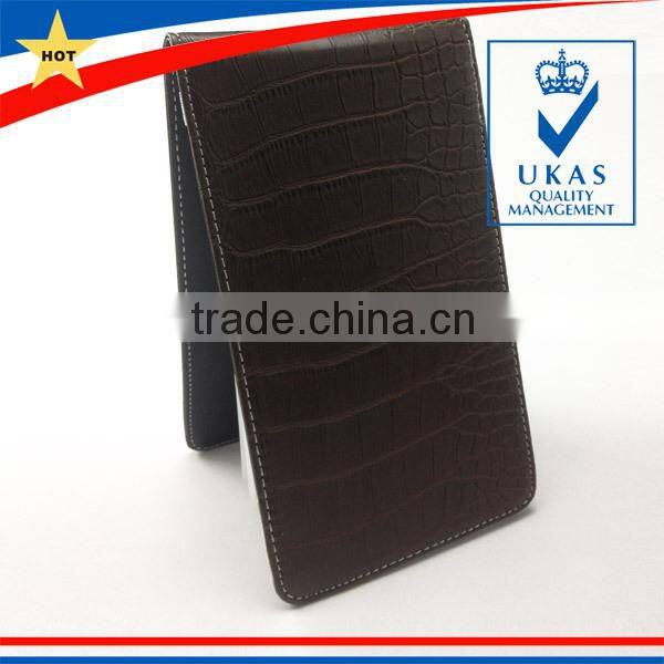 Foldable Crocodile Leather Golf Score Card Holder