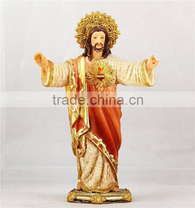 2016 hot sale wholesale polyresin sacred Heart of Jesus statue for sale