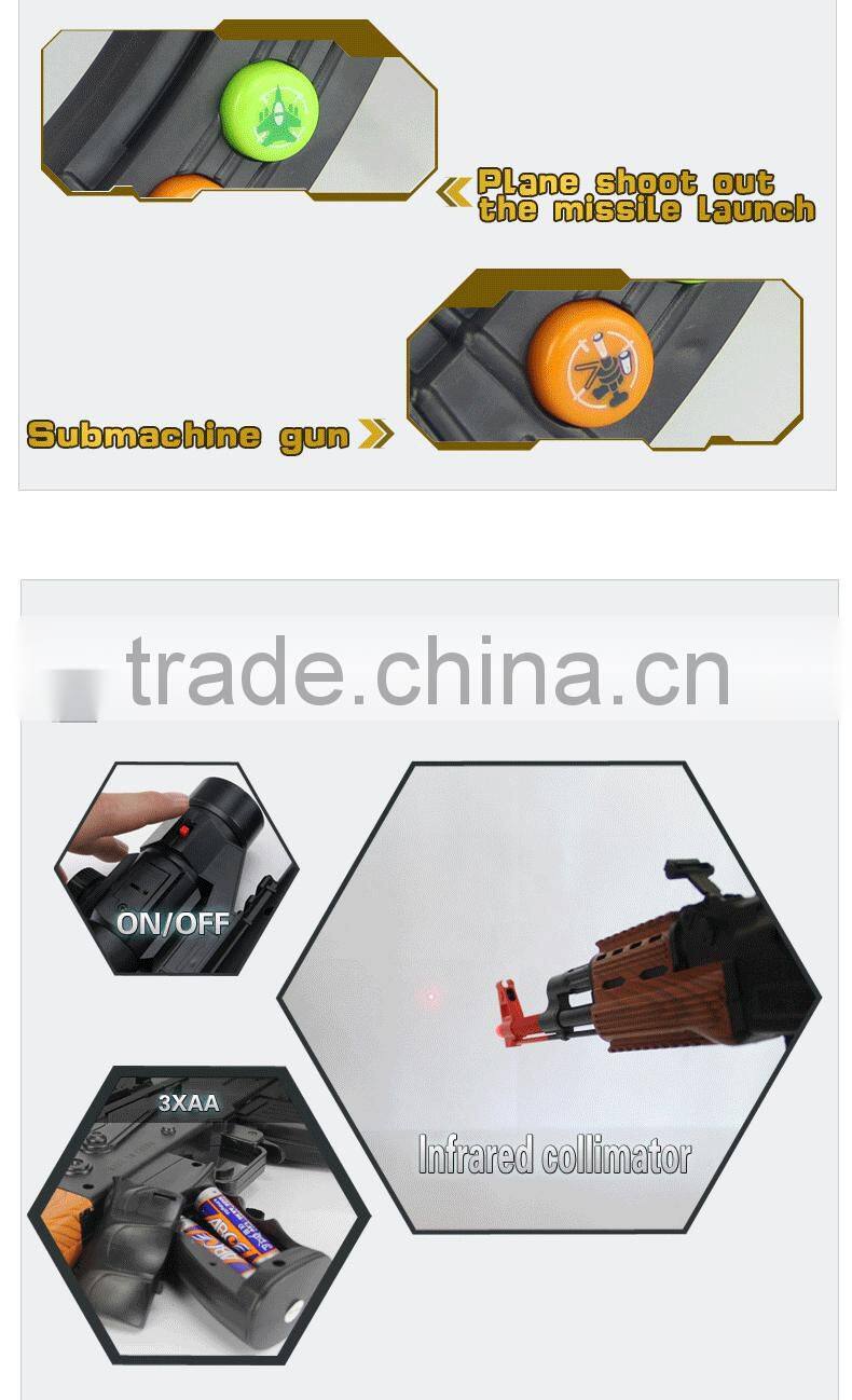 Chuangfa Toys--BO super laser gun with light & music & keys (black)