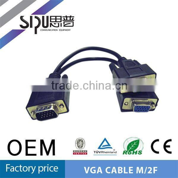 SIPU copper material 1male in 2 female out vga splitter wholesale