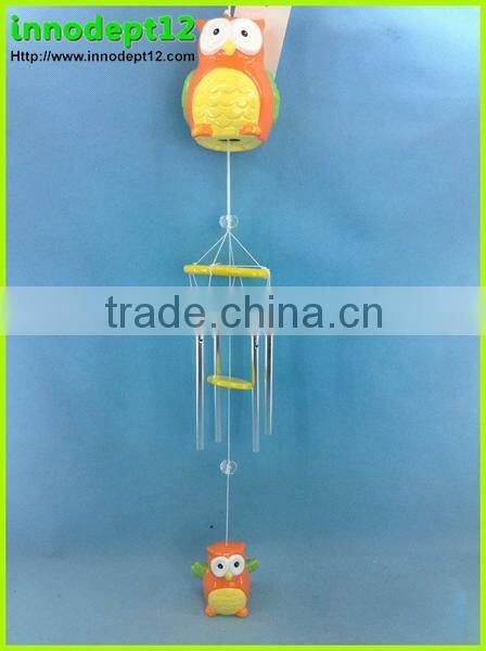 China supplies ceramic decoration product owl shape wind chime