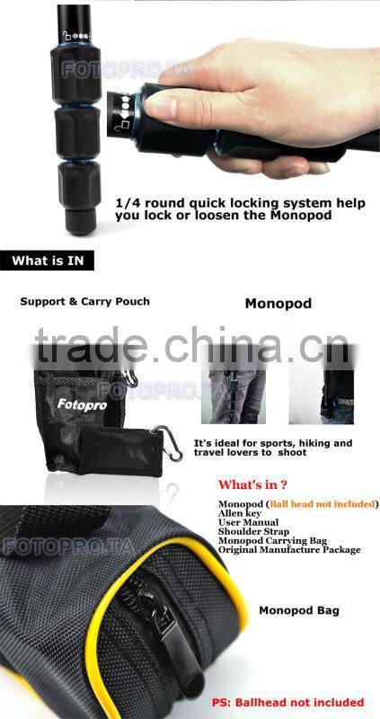 Fotopro NGA-54+502Q 25mm leg aluminium monopod