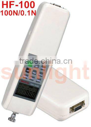 Digital Force Gauge Push and Pull Force Meter N/KG/LB RS232 Built-in Sensor HF-100