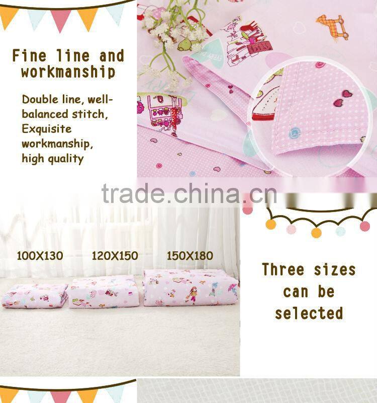 100% cotton baby silk quilt children beding quilt pink color