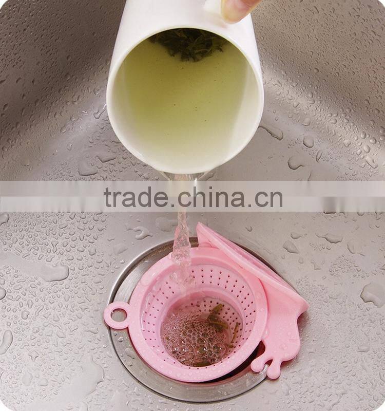 Silicone material cheap funny cartoon lovely bathroom floor drain promotional