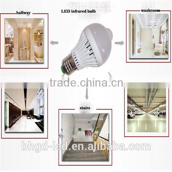 5w Intelligent infrared induction bulb lamp LED heat sense lamp for corridor