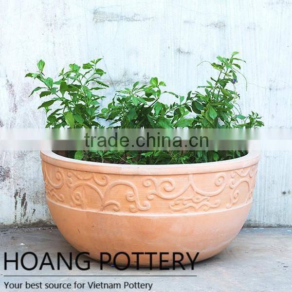 Large Round Terracotta Flower Pot / Planter Wholesale