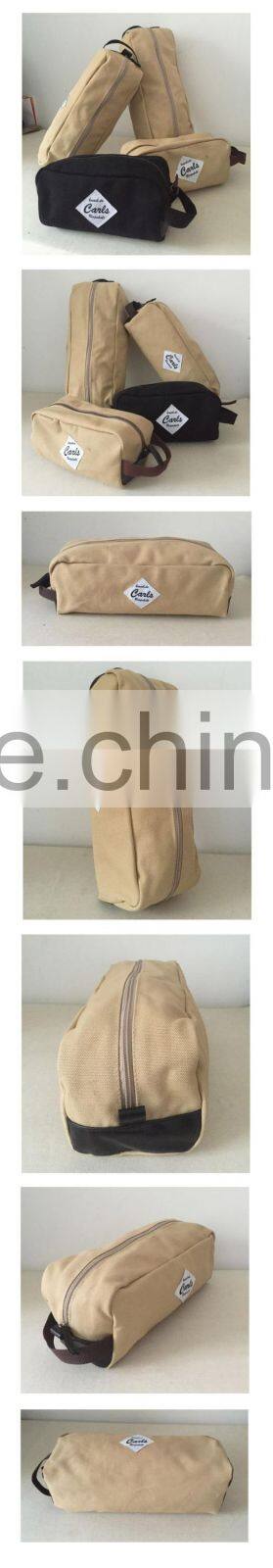 Wholesale fashion canvas travel shoes carry bag(CAS15-030)
