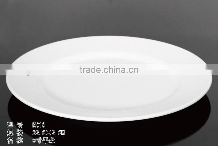 2015 hot selling manufacter wholeasle OEM colorful food 9" plastic custom printed white wholesale melamine plates