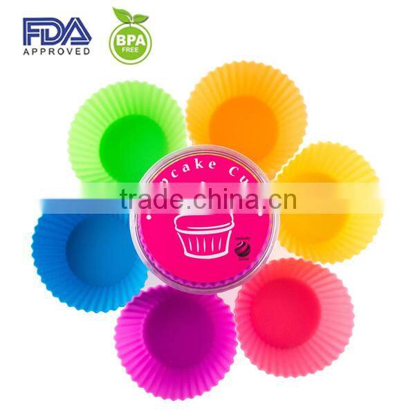Eco-friendly FDA Custom Non-stick high flowerpot silicone cupcake molds