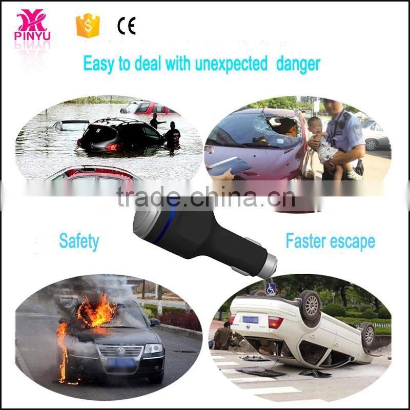 Tactical outdoor electronic innovative car charger with LED and harmmer for Self-help