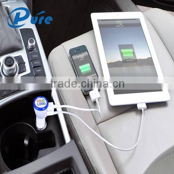 USB Car Charger for Mobile Phone Customized Car Charger with LED Light Universal Car Charger Accept OEM