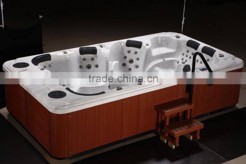 Custom Made Durable & Energy Saving Deluxe Hot Tub with 118 Jets for 8-Person JY8001