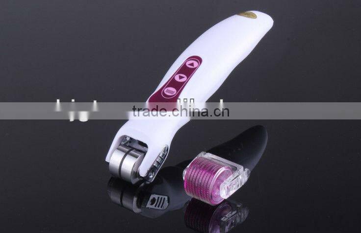 CE professional use Vibration+LED derma roller 540 titanium alloy needles