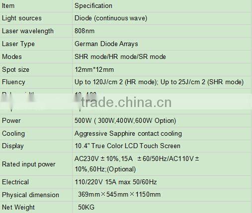 2015 factory direct sale beauty salon 808nm diode laser hair removal system