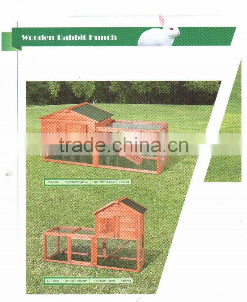 Elegant Style Fir Simple Run Wooden Rabbit Hutch China