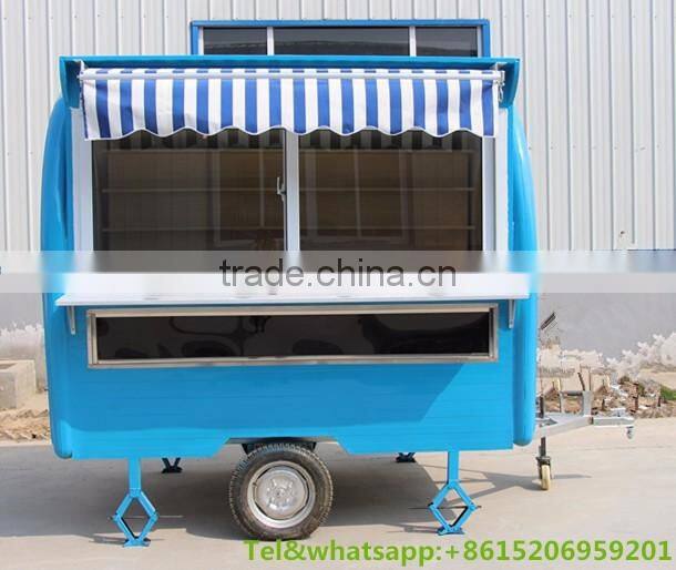 customized three wheel and four wheel mobile food cart and food trailer