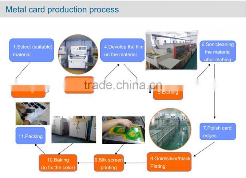 Custom Size Golden Color Metal Business Card