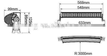 100w Car accessories IP 68 best price truck led light bar made in china