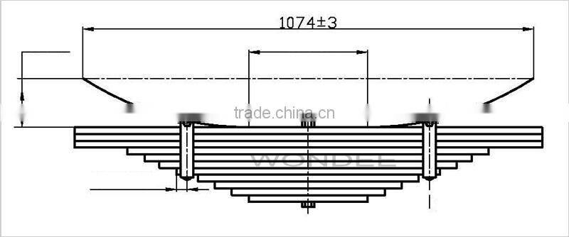 Auto Parts 100x12-11L Auto Small Leaf Spring BPW Spring Leaf