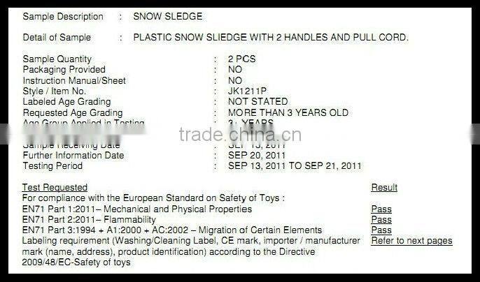 New Snow sledge with rope and brake