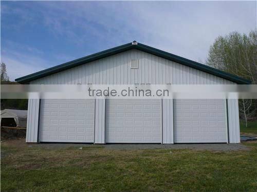 Metal garage with galvanized steel frame carport