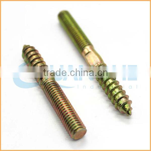 Hot sales high quality double thread zinc plate hanger bolt
