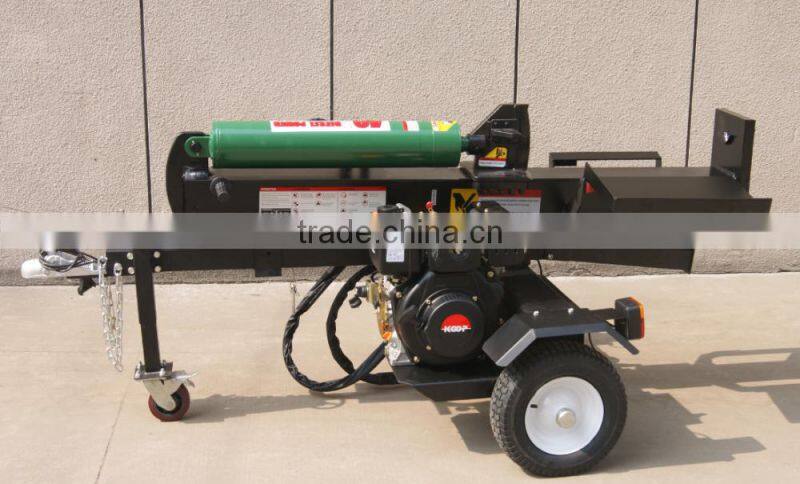 Log splitter diesel power engine with electrical start