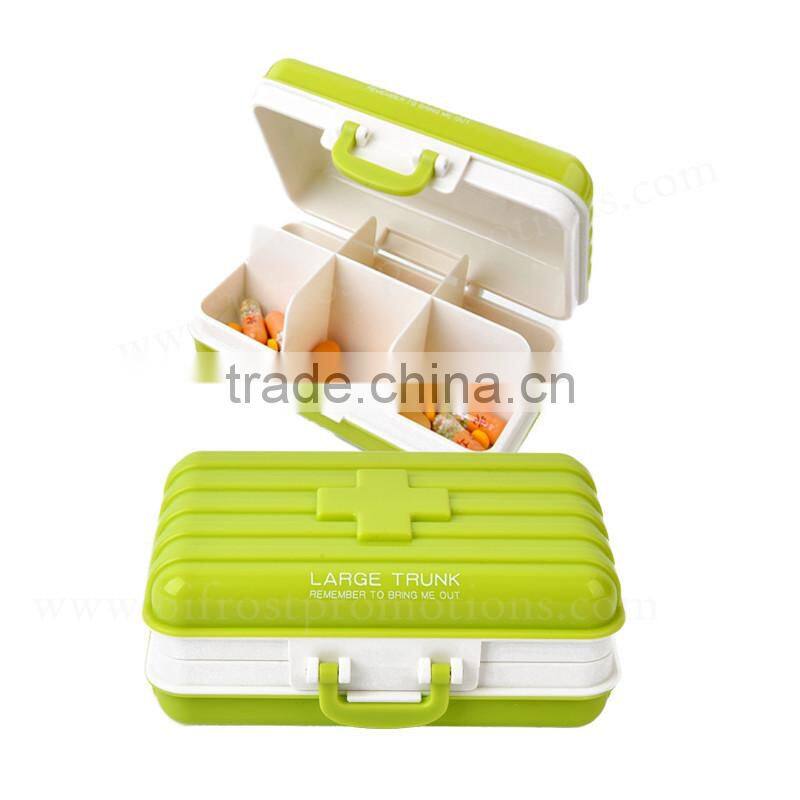 6 Compartment Pill Container Plastic Pill Case