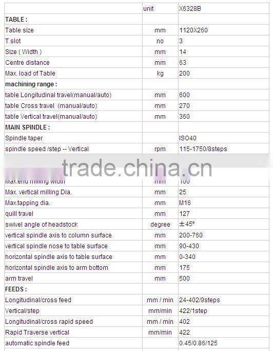 X6328B Universal Radial Milling Machine