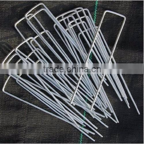 20CM LONG HEAVY DUTY METAL U-SHAPED GARDEN STAPLE PEGS - IDEAL FOR SECURING LANSCAPE MEMBRANE/NETTING/FLEECE