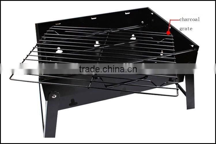 hand case shape folding portable bbq grill
