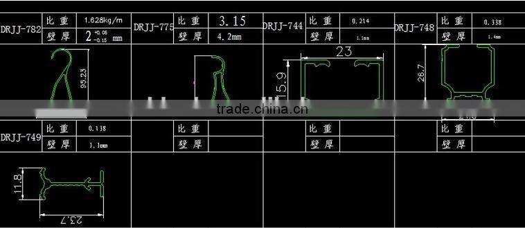 OEM factory supplier double sliding curtain rail /curtain track channel / curtain rail