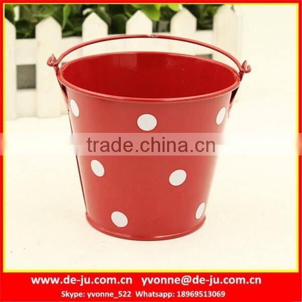 Dot Printing Green Small Metal Buckets