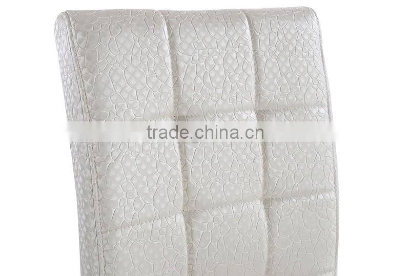 HOT SALE PU leather cover dining chair with stainless steel frame