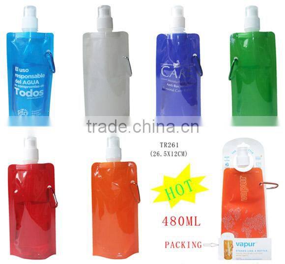 Most Popular Item 480ML Plastic Foldable Water Bottle