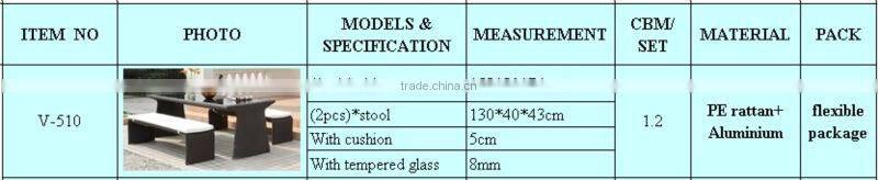 outdoor furniture rattan bar set