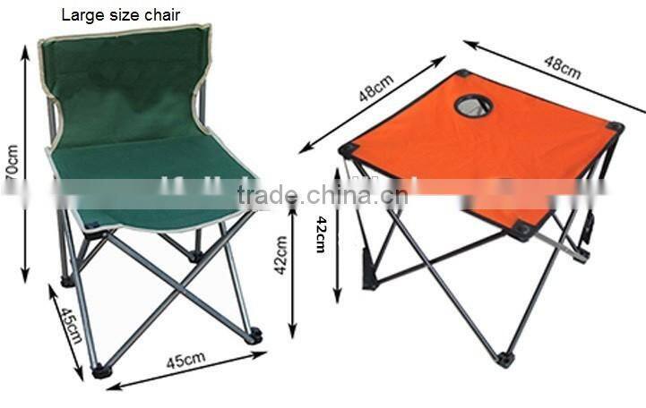 Small portable outdoor table and chair set for fishing