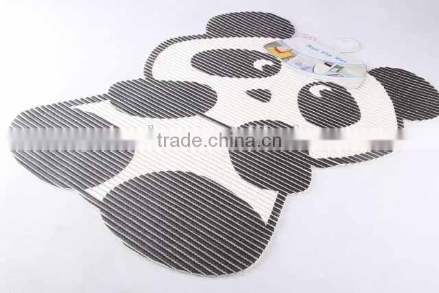 Cartoon panda shaped printed EVA anti slip bath mat