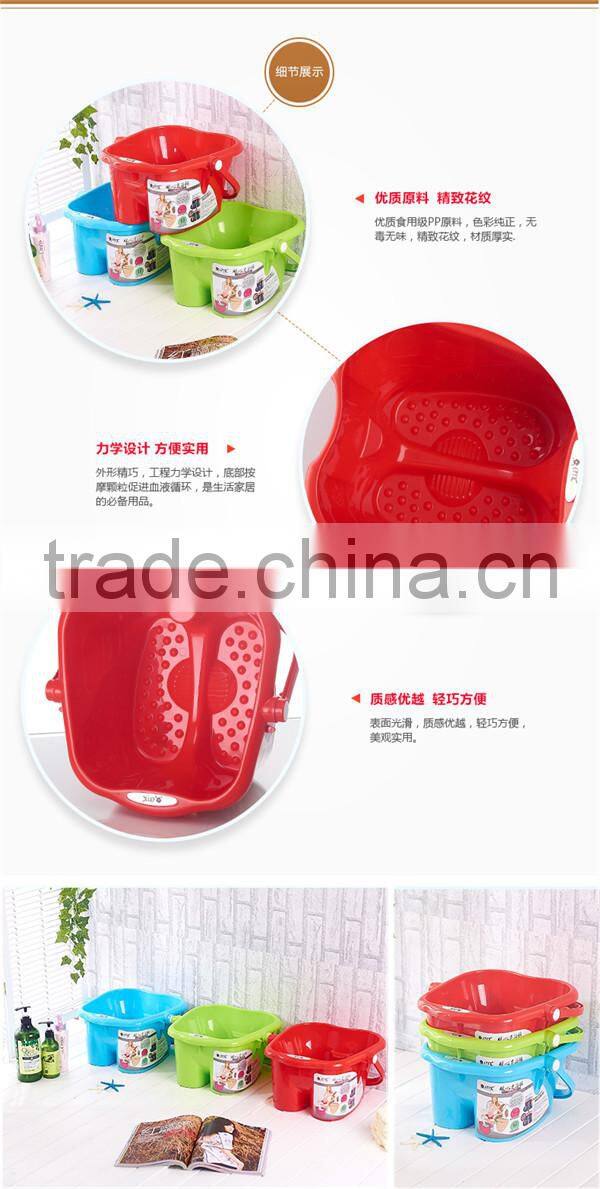 2014New Home Plastic foot tub with massage