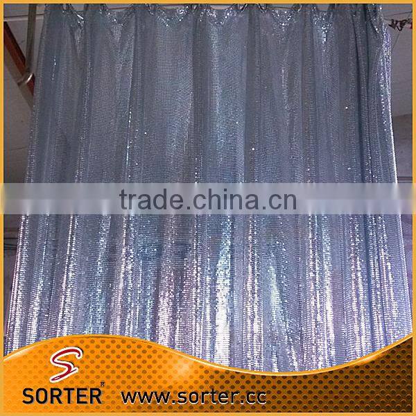 Semi-translucent Waterproof Metal Sequin Fabric Panel Curtains