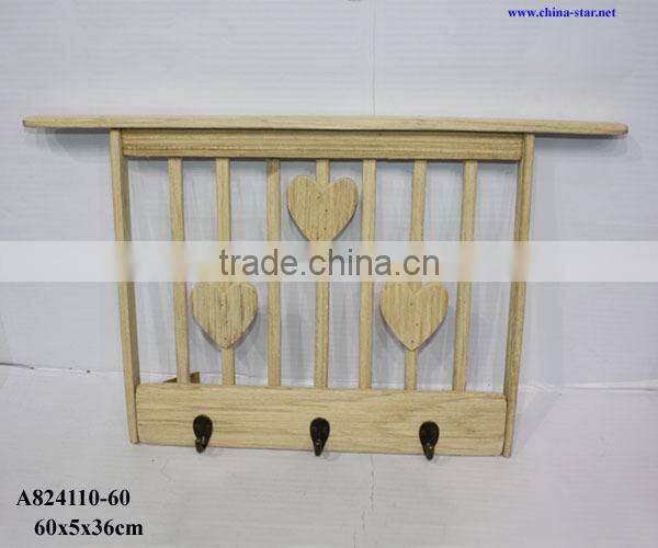 wooden wall hook with cabinet