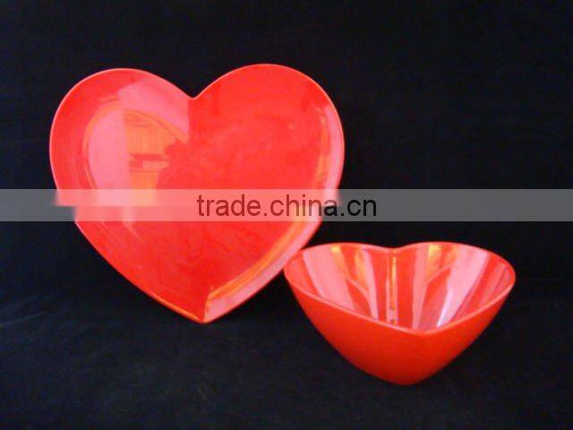 Flower shaped melamine salad bowl