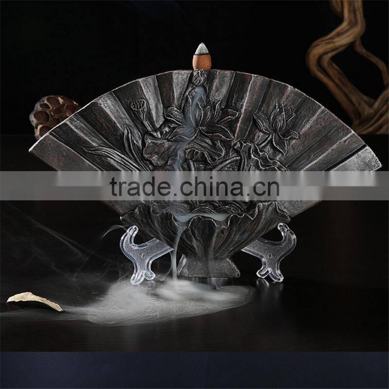 Golden Dragon Fan Incense Backflow Incense Burner Gift & Decor